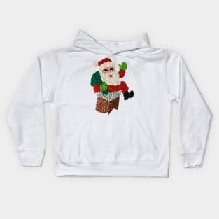 Christmas Popcorn Santa Stuck in the Chimney Kids Hoodie